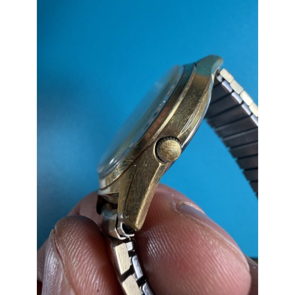 Vintage Seiko 5 23J Automatic Day Date Running Speidel USA 10K RGP Band - Picture 7 of 13